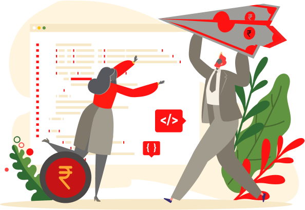Domestic Money Transfer Illustration